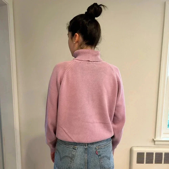 JEAN PIERRE 100% COTTON Lavender Classic Fit Turtleneck Sz M - Picture 2 of 6